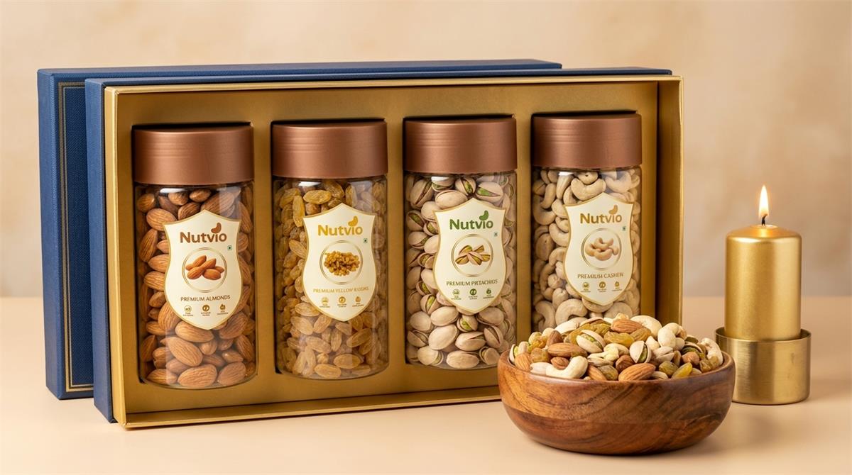 The Festive Box — 4 Premium Jars · Gift-Wrapped