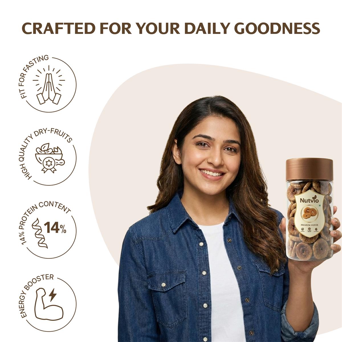 Nutvio Premium Dried Anjeer Pantry Jar 400g