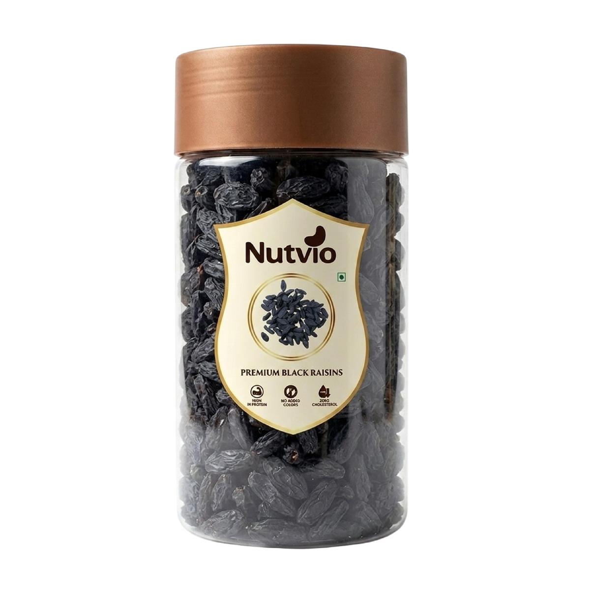 Nutvio Premium Black Raisin Pantry Jar 500g
