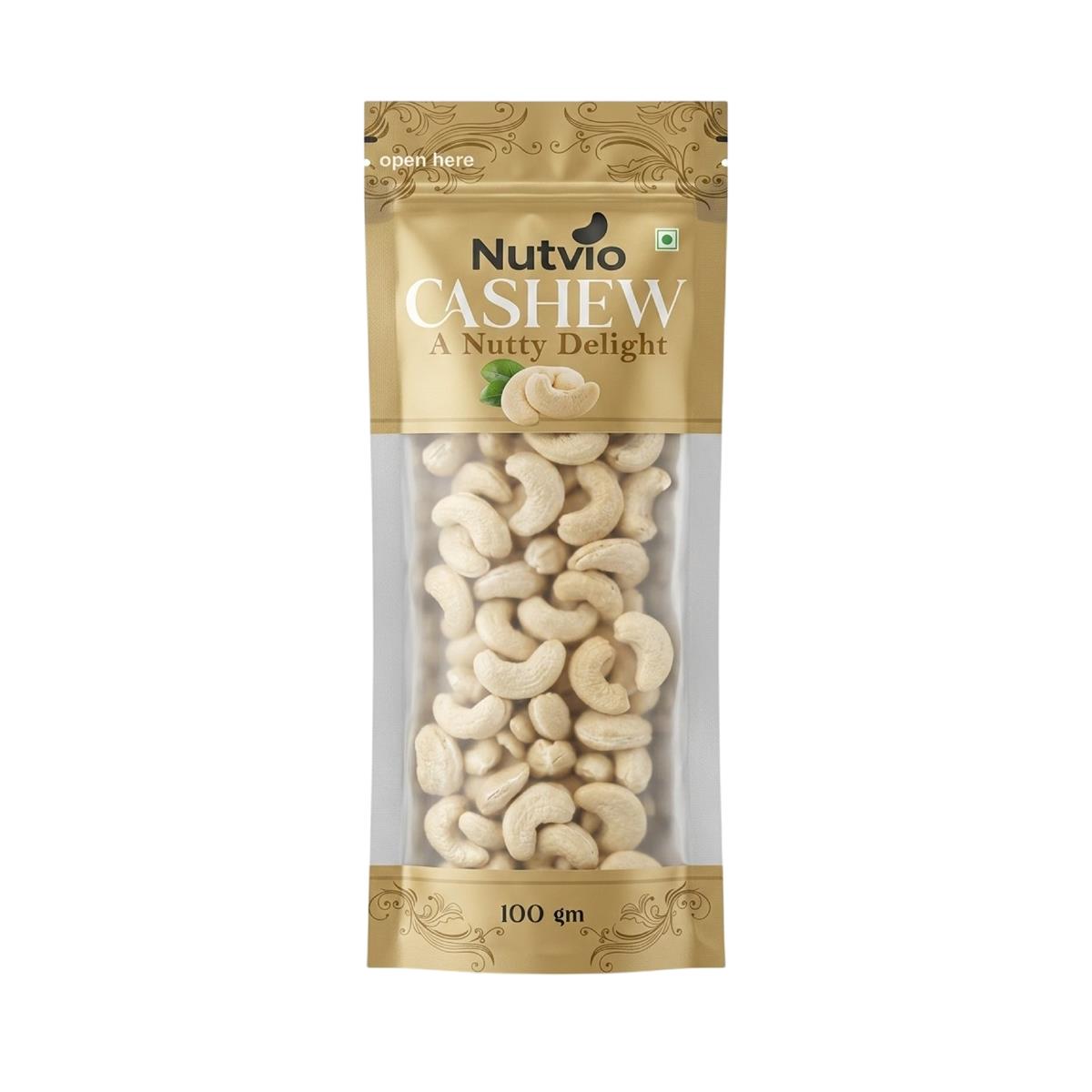 Nutvio Whole Cashew Sachets — 100g