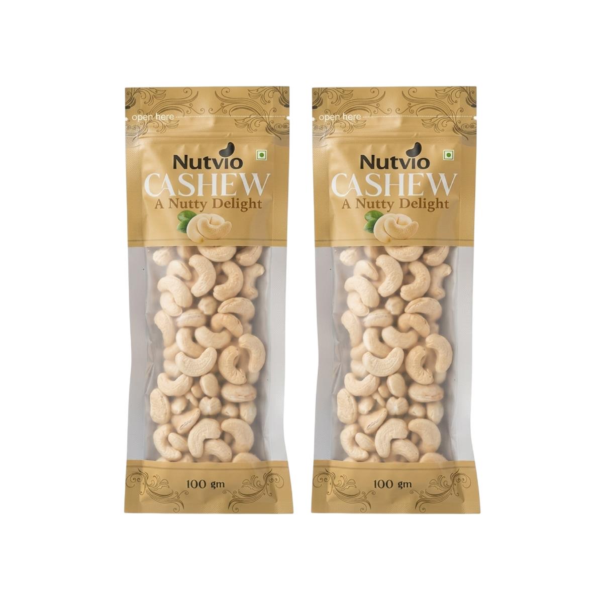 Nutvio Whole Cashew Sachets — 100g