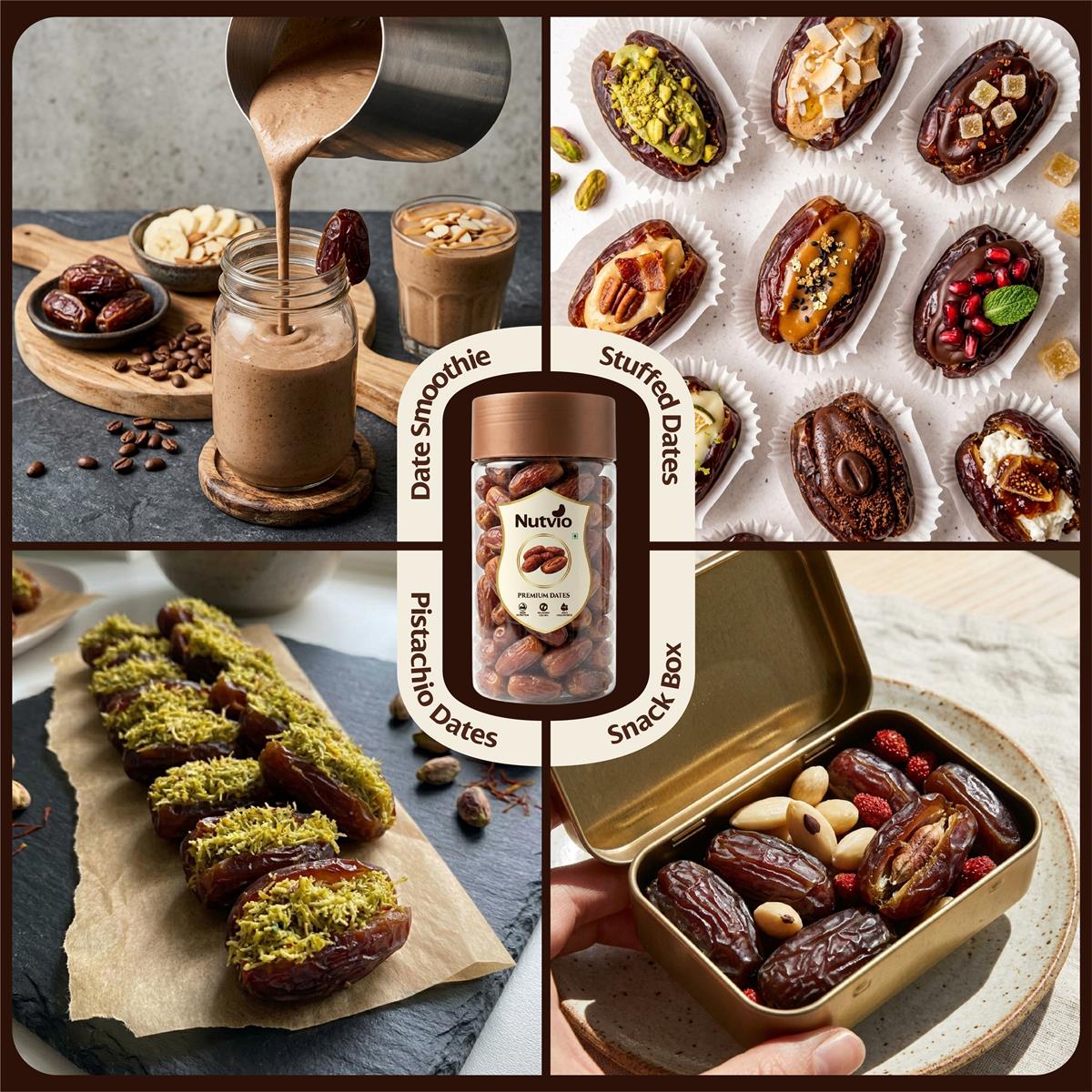 Nutvio Premium Dates Pantry Jar 500g