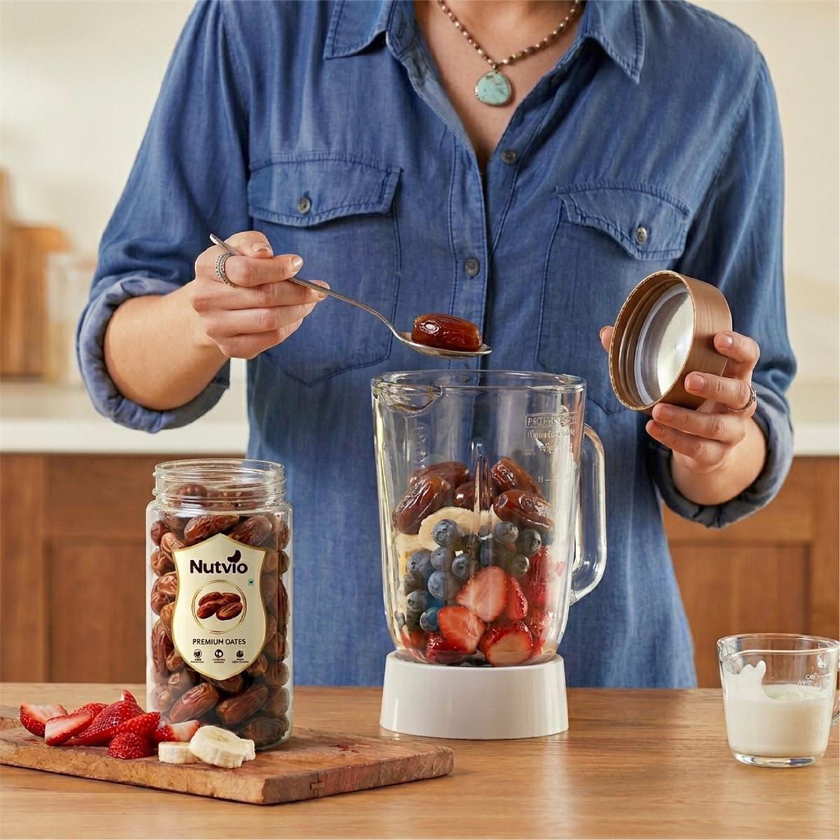 Nutvio Premium Dates Pantry Jar 500g