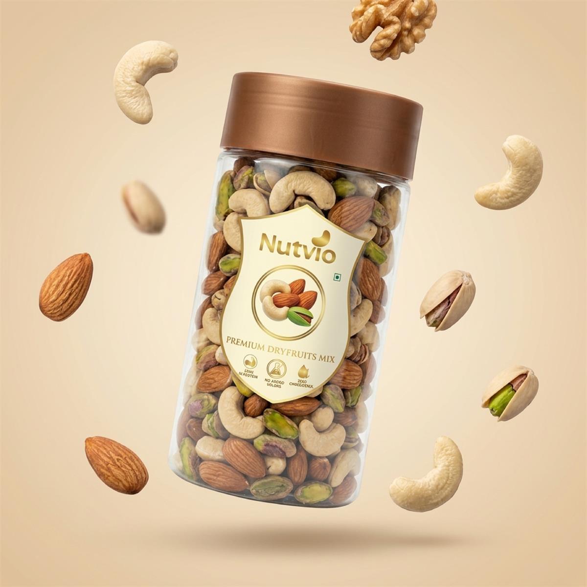 Nutvio Premium Mixed Dry Fruits Jar 1.2kg
