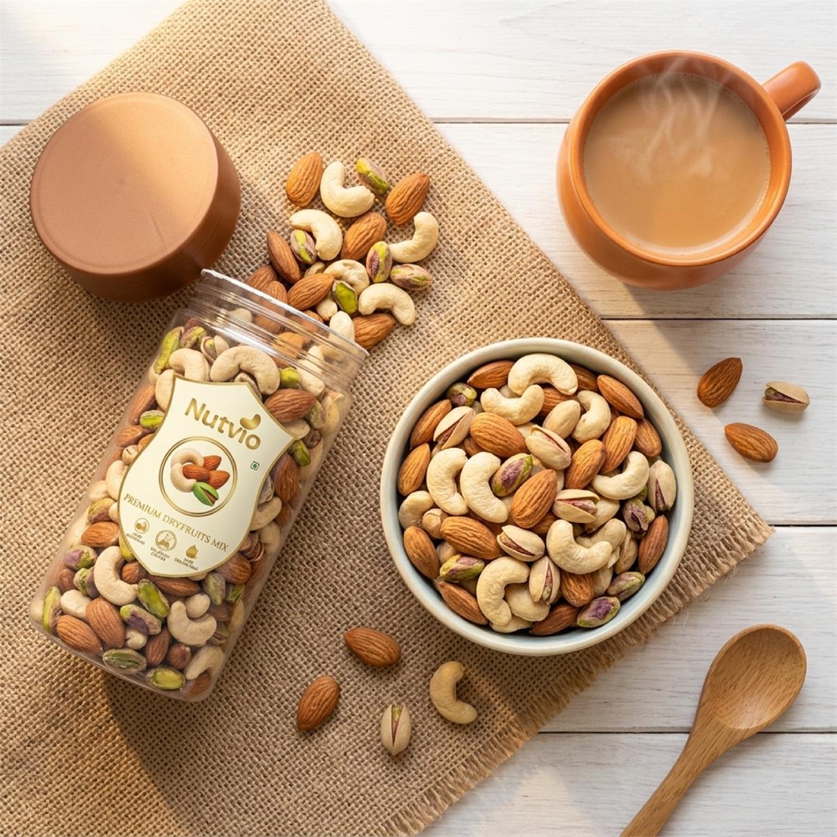 Nutvio Premium Mixed Dry Fruits Jar 1.2kg