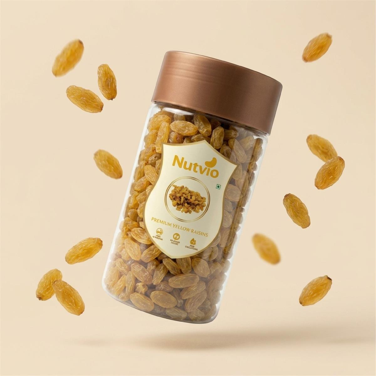 Nutvio Premium Yellow Raisin Pantry Jar 500g